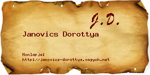 Janovics Dorottya névjegykártya