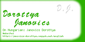 dorottya janovics business card